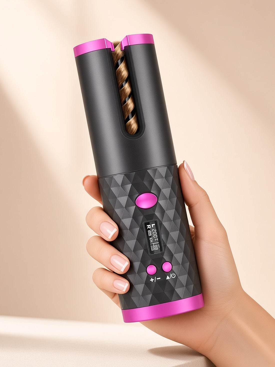 Rechargeable automatic hair curler — hero