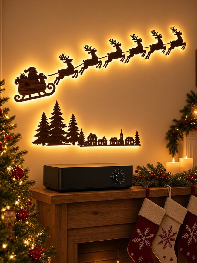 JollyRide Santa sleigh wall decor — hero