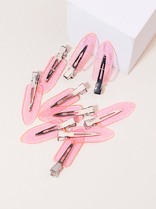 10pcs seamless fashion girl transparent hair clips, makeup facial accessory clips styling hair clips Special for real hair wigs — ENIGMAE 4K