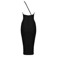 Orange One-Shoulder Cocktail Dress