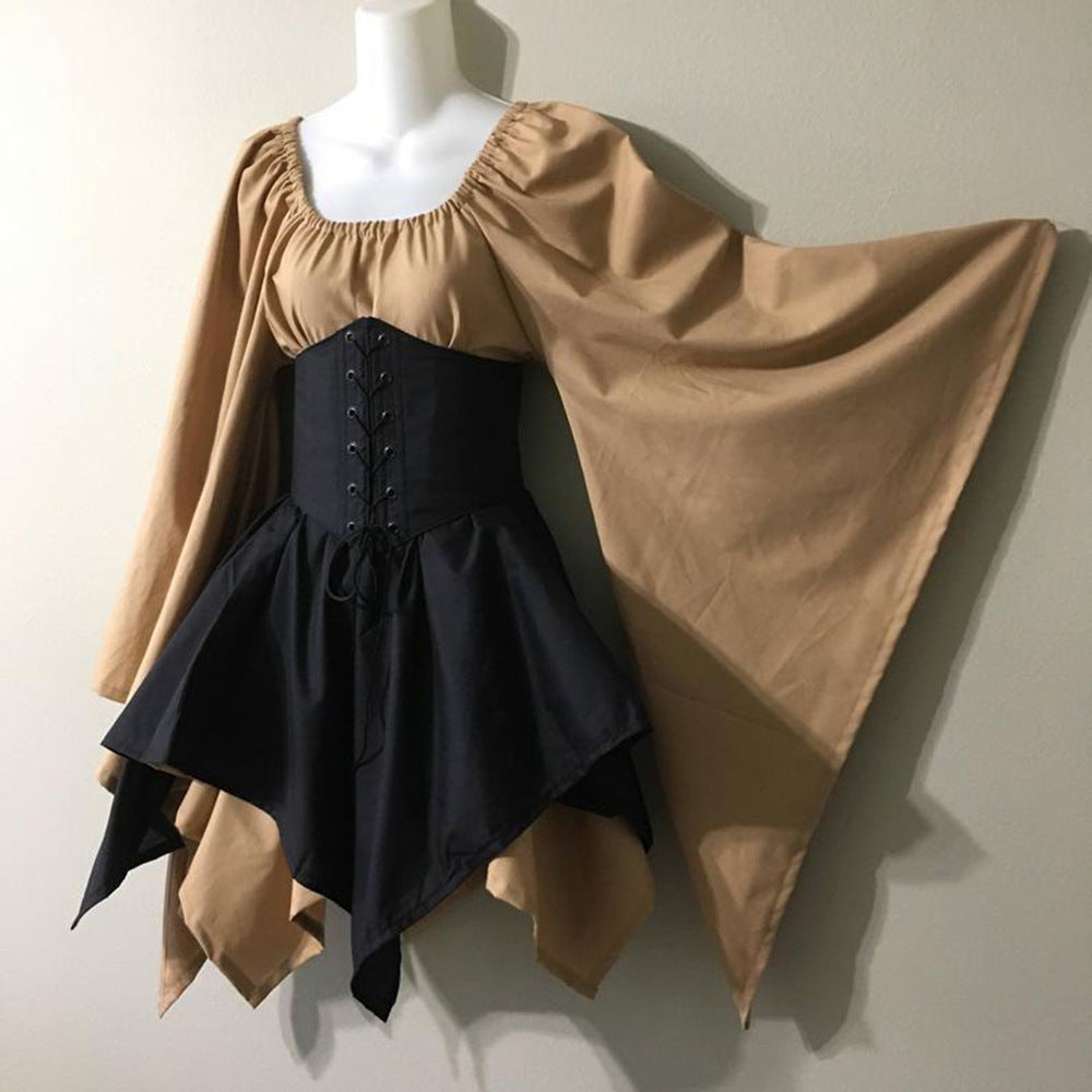 Renaissance Medieval Long Sleeve Dress