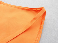 Orange One-Shoulder Cocktail Dress
