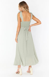 Tie-Strap Wedding Guest Midi Dress