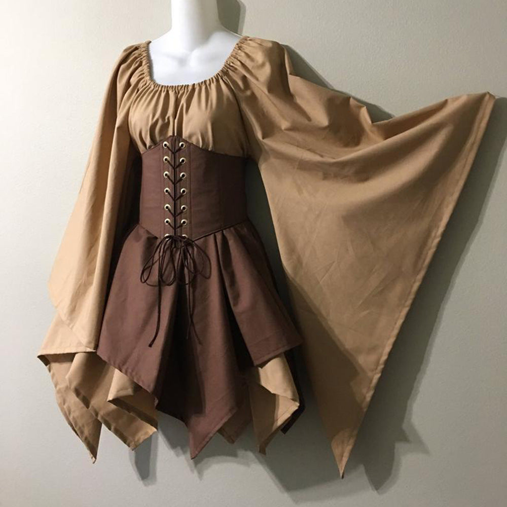 Renaissance Medieval Long Sleeve Dress