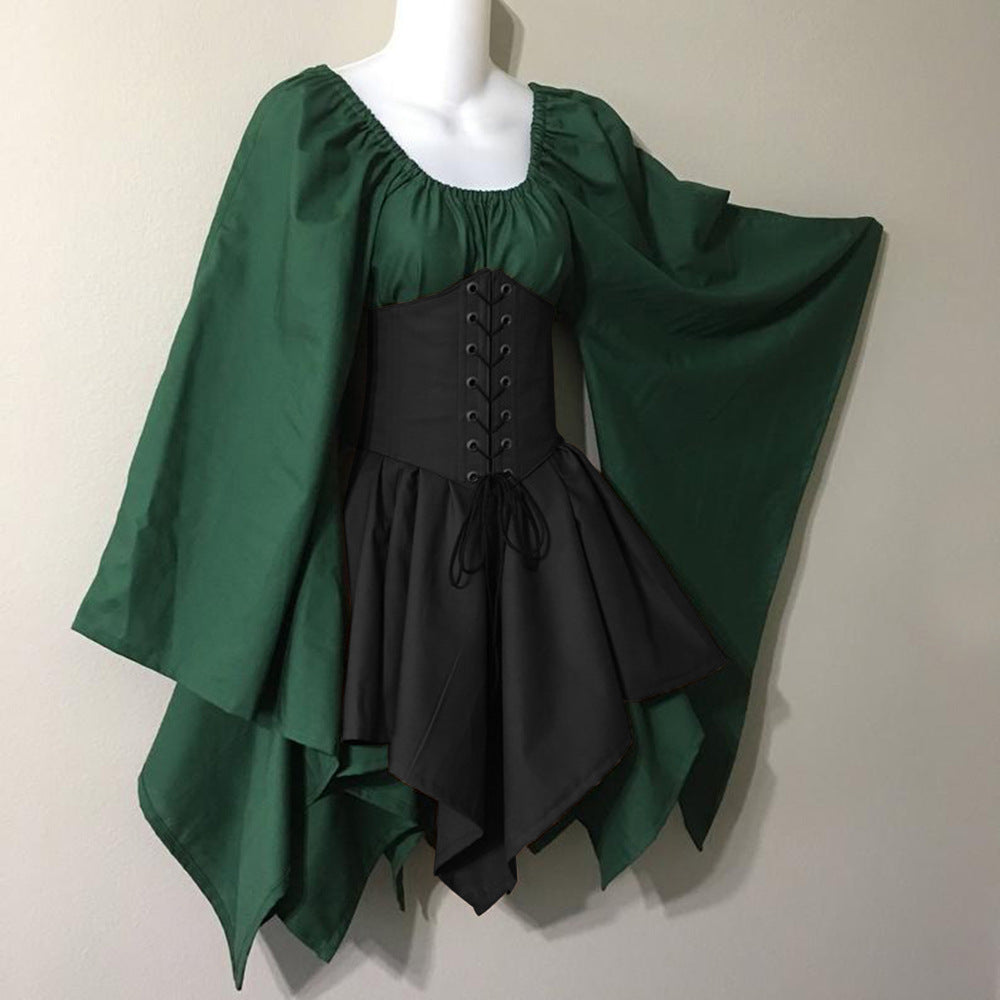 Renaissance Medieval Long Sleeve Dress