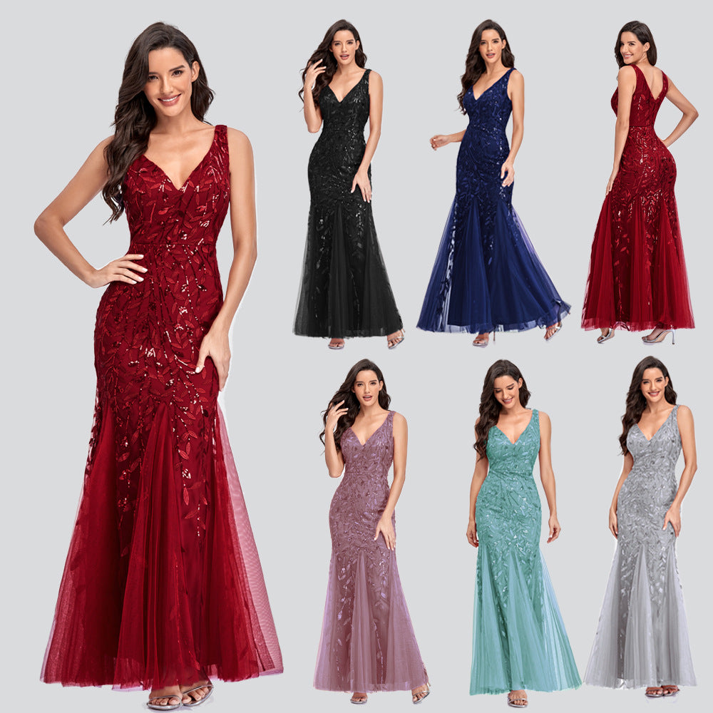 Elara Sequin Mermaid Evening Dress