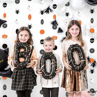 , Orange and Black Halloween Garland - 6.5 Feet, 8 String | Halloween Pumpkin Garland, Halloween Decorations | Skull Garland Halloween | Halloween Hanging Garland, Halloween Party Decorations