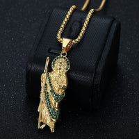 The Saint Jude Gold Pendant Necklace — women’s Accessories, ENIGMAE