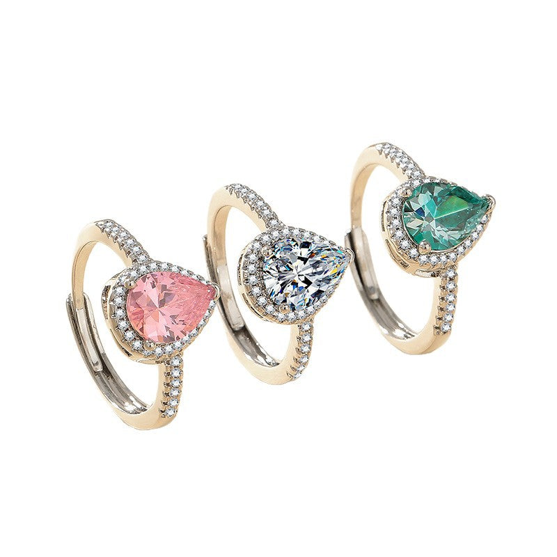 The Six-Claw Solitaire Crystal Ring — women’s Accessories, ENIGMAE