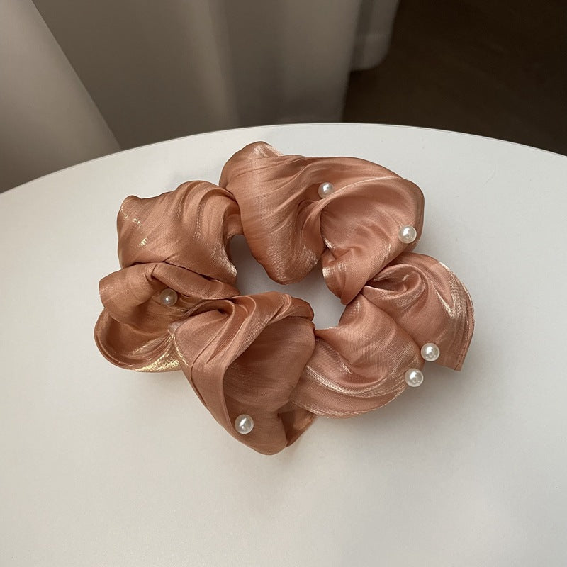 SilkWave™ Pearl Satin Scrunchie