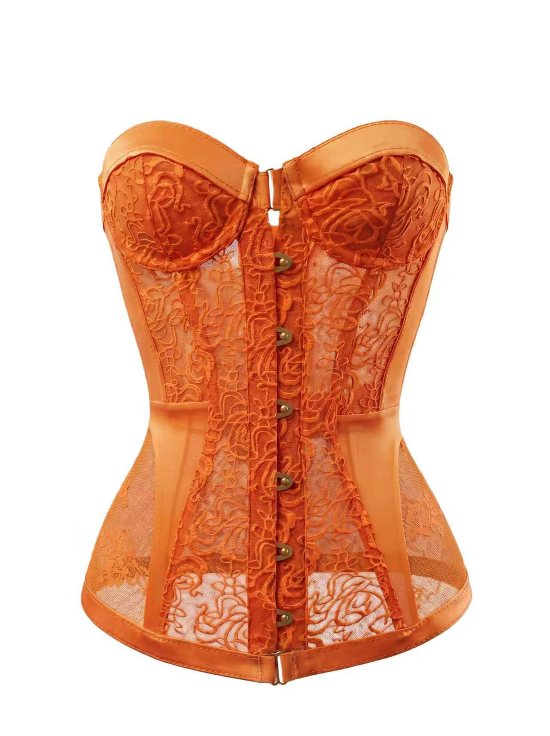Women's Hollow Out Lace Strapless Slim Fit Corset Top