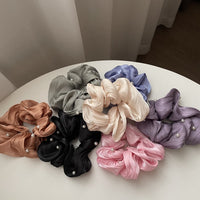 SilkWave™ Pearl Satin Scrunchie