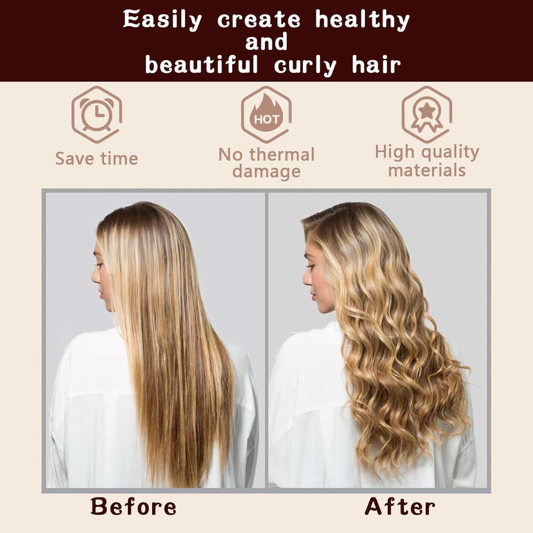 Heatless Velvet Overnight Hair Curler Set