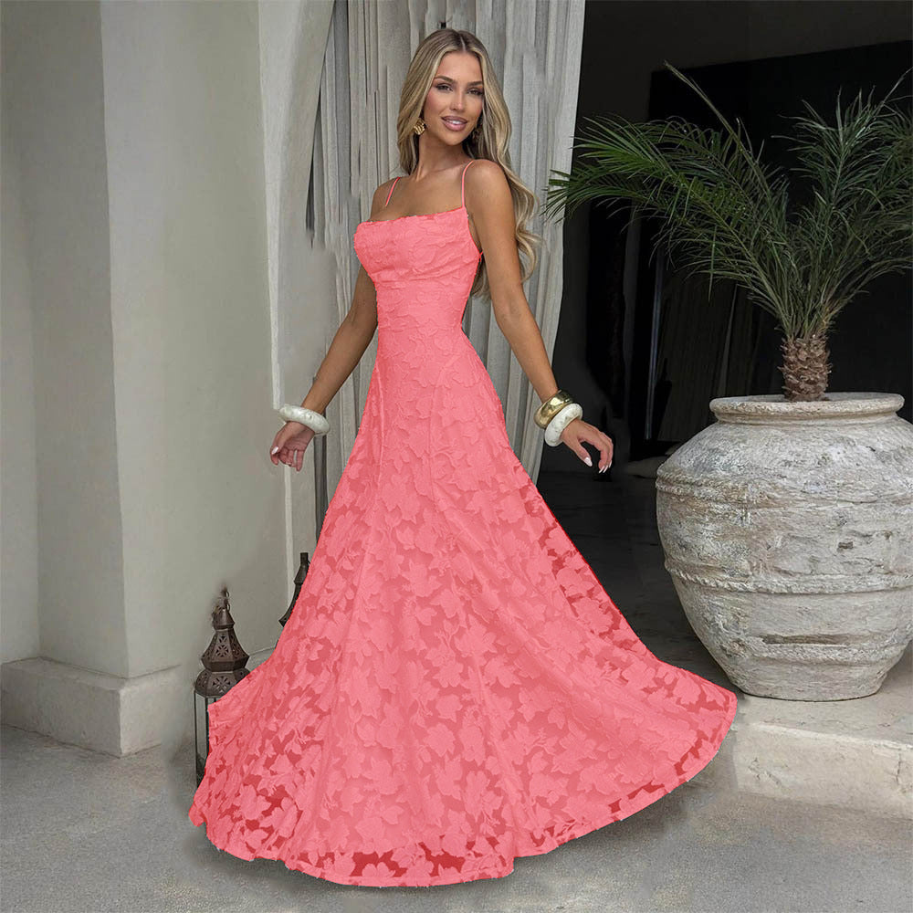 The Lace Backless Evening Dress
