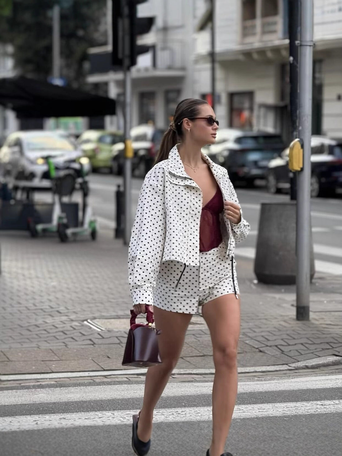 The Polka Dot Jacket & Pants Set — women’s Apparel, ENIGMAE