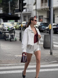 The Polka Dot Jacket & Pants Set — women’s Apparel, ENIGMAE