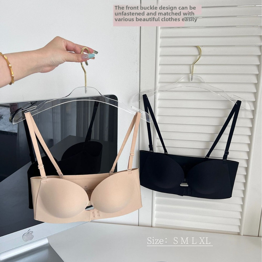 Front Clasp Strapless Push-Up Bra
