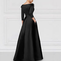 Elegant V-Neck Slit Evening Gown