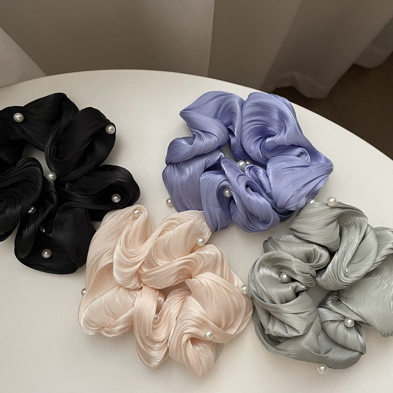 SilkWave™ Pearl Satin Scrunchie