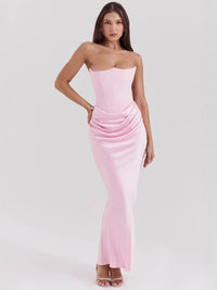 The One Shoulder Pleated Bodysuit Dress — women’s Dress, ENIGMAE