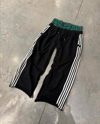 The Vintage Stripe High-Waist Pants — women’s Apparel, ENIGMAE