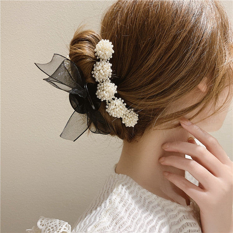PearlBow™ Pearl Bow Hair Claw Clip
