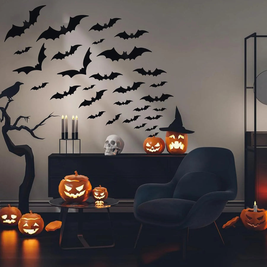 3D Halloween Bat Wall Stickers