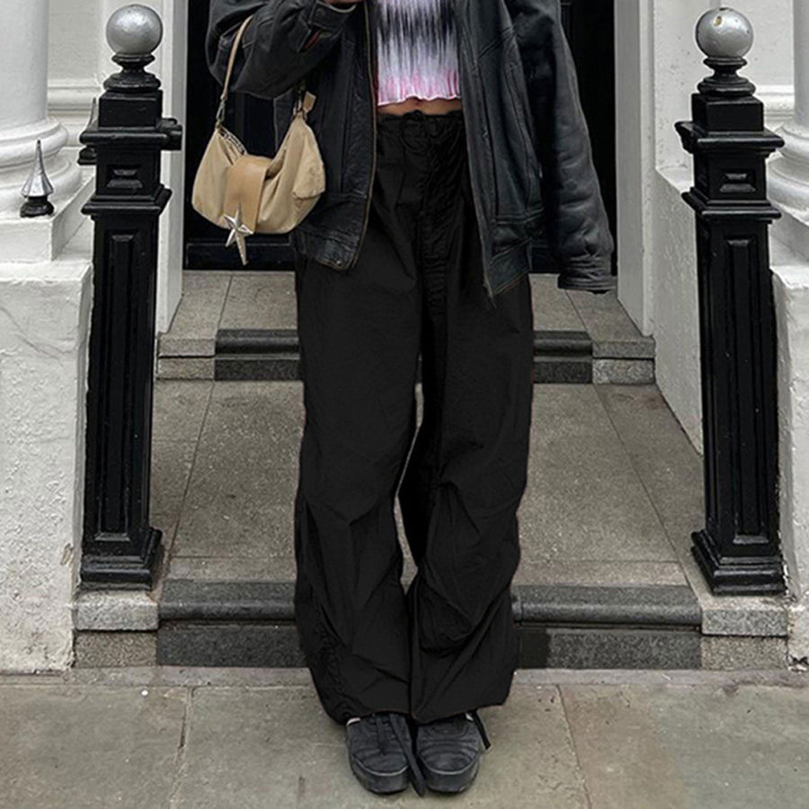 Low-Waist Straight Leg Workwear Trousers