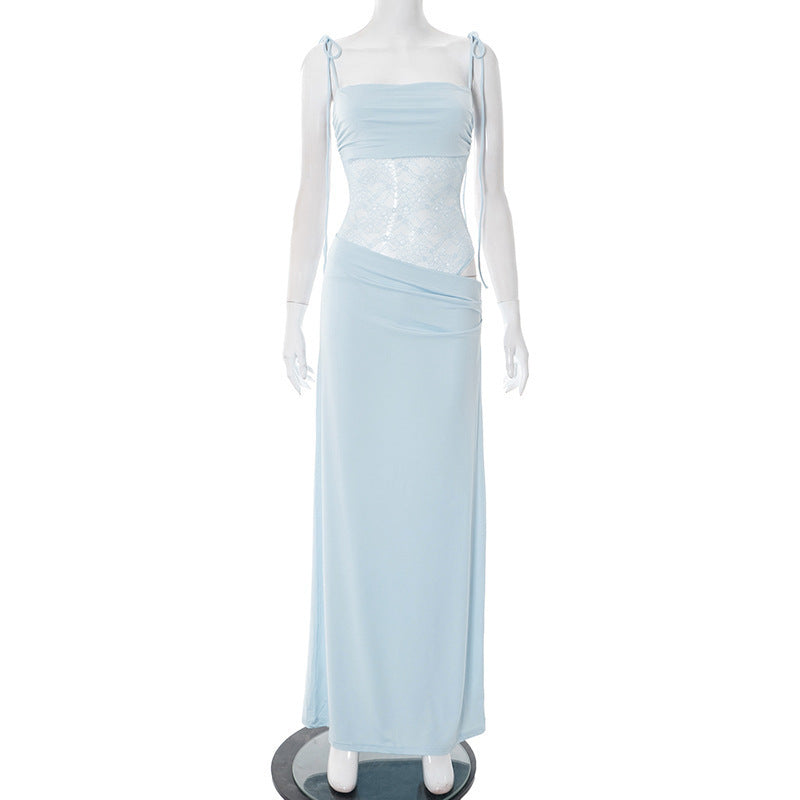 The Solid Color Spaghetti Strap Dress