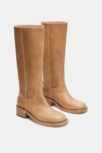 Womens Retro Cowboy Boots with Block Heel