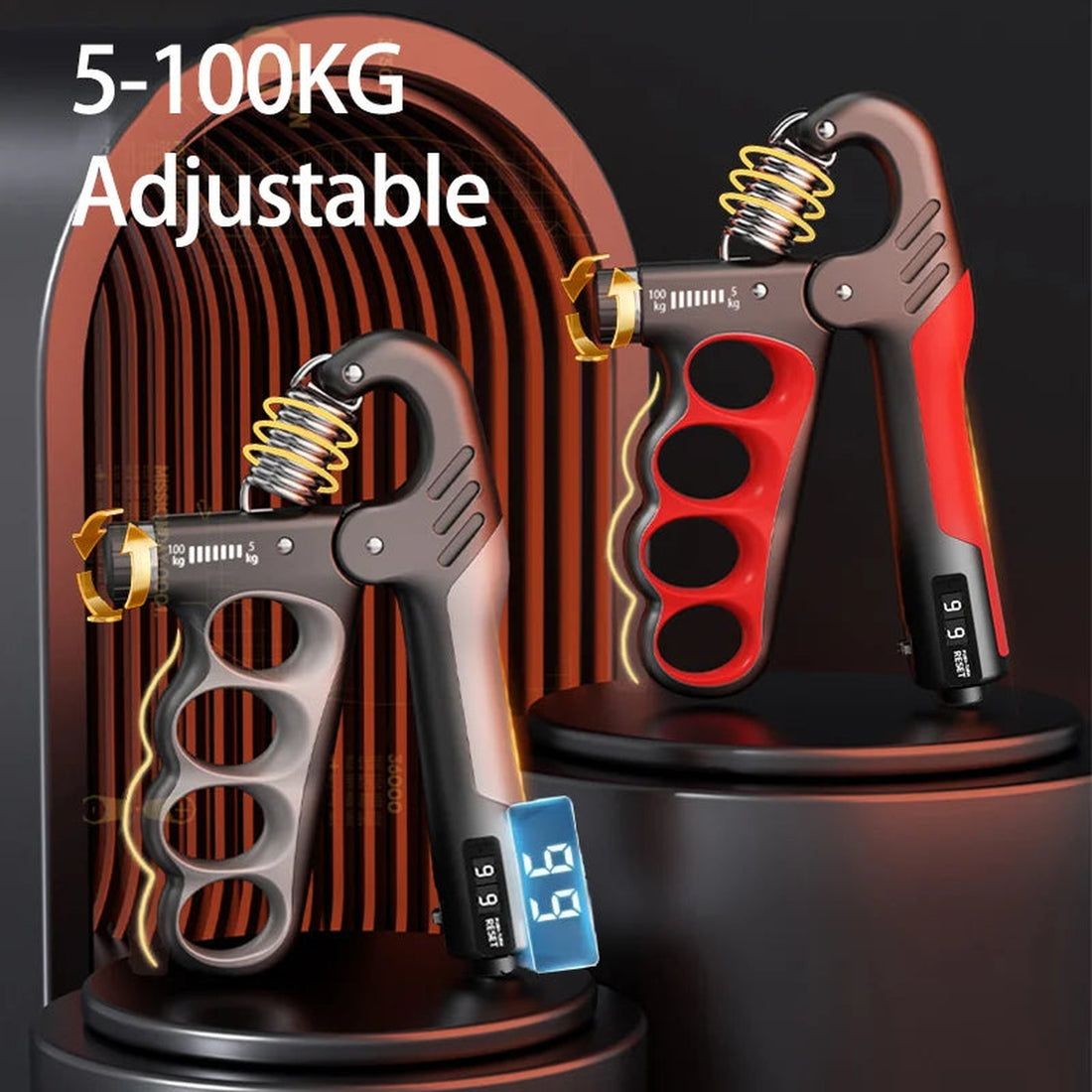 5-60/100/150kg Grip Strength Gym Wrist Expander Hand Strengthener Adjustable Muscle Recovery Fitness Hand Strength Exercise — ENIGMAE 4K