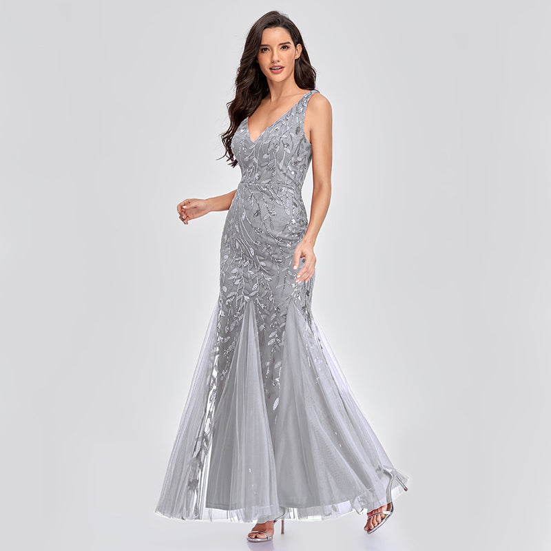 Elara Sequin Mermaid Evening Dress