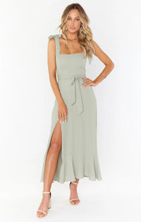 Tie-Strap Wedding Guest Midi Dress