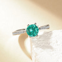 The Six-Claw Solitaire Crystal Ring — women’s Accessories, ENIGMAE