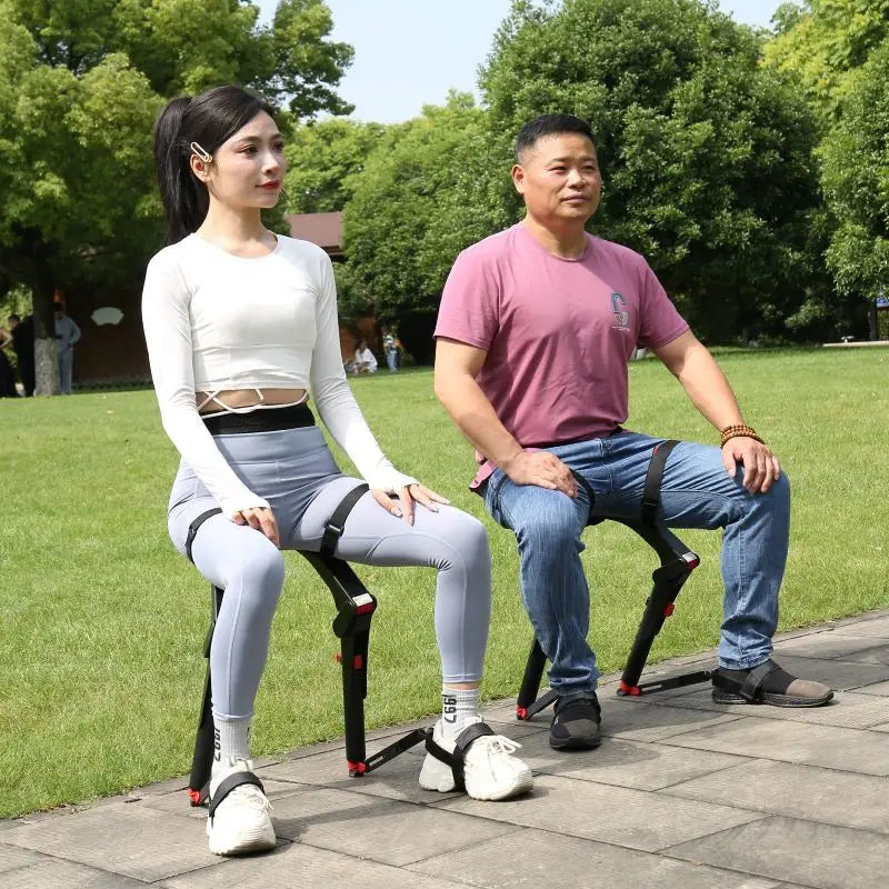 Wearable Seat Adjustable Adult Walking Assist Leg Trainer Out Portable Folding Stool Furniture Garden Chair Fishing Work Outdoor