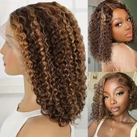 Short Curly Lace Front Wig — Gradient