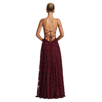 Elegant Lace Backless Evening Dress