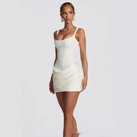 Corset Draped Mini Dress