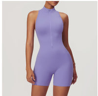 FlexZip™ Backless Yoga Bodysuit Shorts