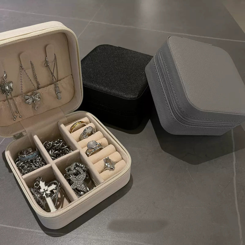 Zip-Close Travel Jewellery Storage Box