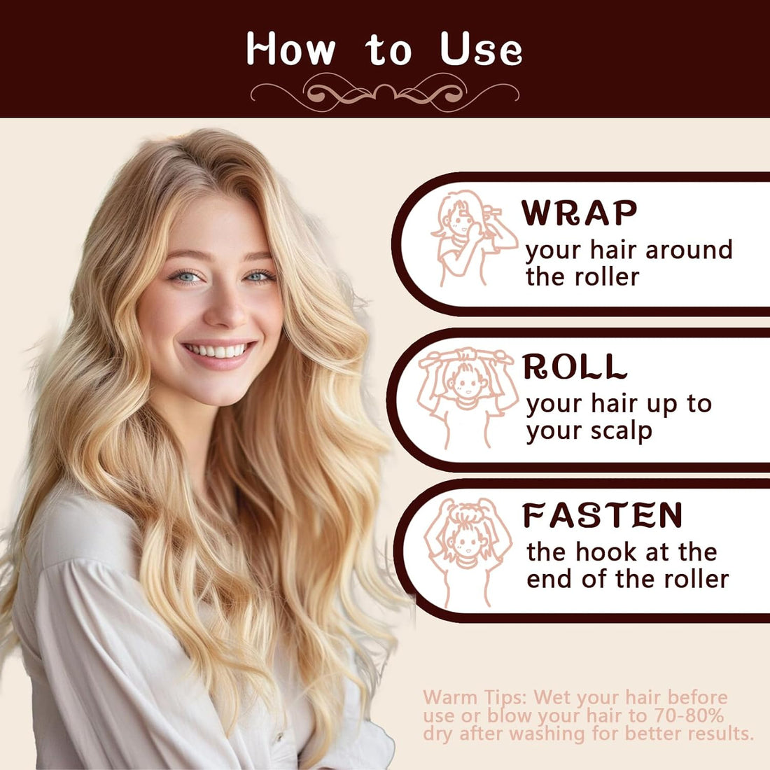 Heatless Velvet Overnight Hair Curler Set