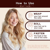 Heatless Velvet Overnight Hair Curler Set