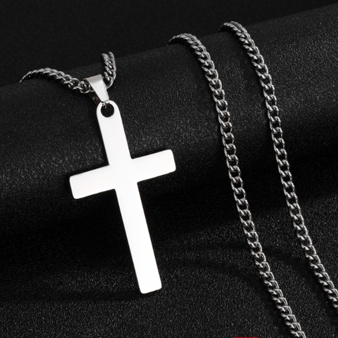 The Layered Pearl & Cross Necklace — women’s Accessories, ENIGMAE
