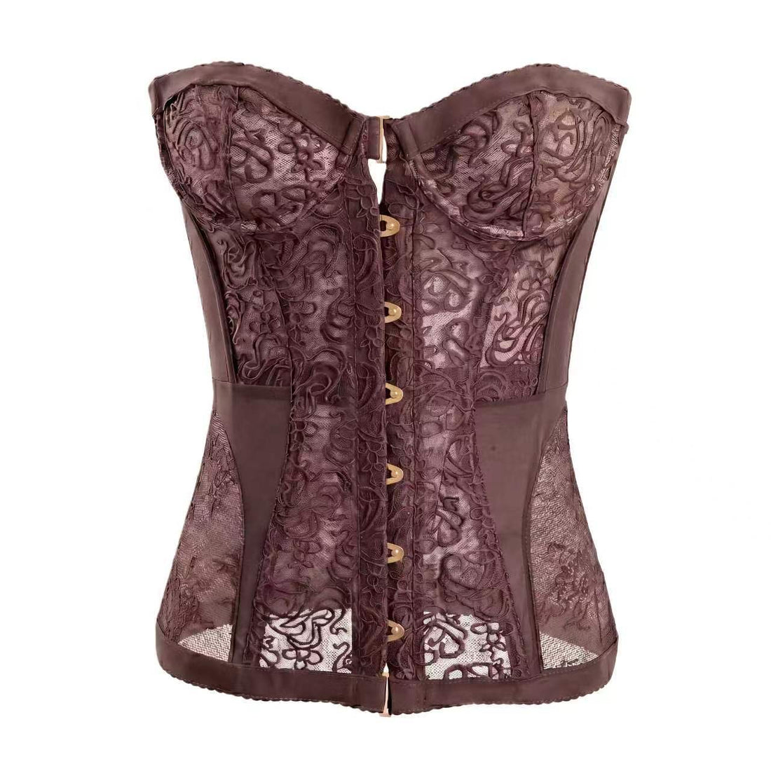 Women's Hollow Out Lace Strapless Slim Fit Corset Top