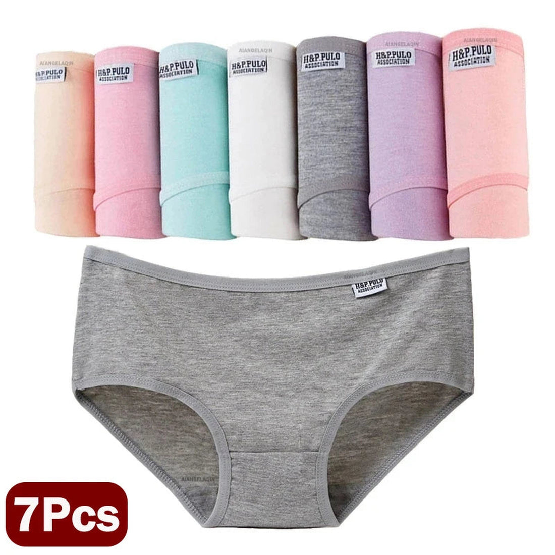 7Pcs/Lot Plus Size Underwear Women's Panties Cotton Girl Brief Sexy Lingeries Shorts Underpant Solid Panty Female Intimate M-4XL — ENIGMAE 4K