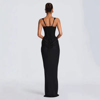 Sculpted Strapless Draped Maxi Dress