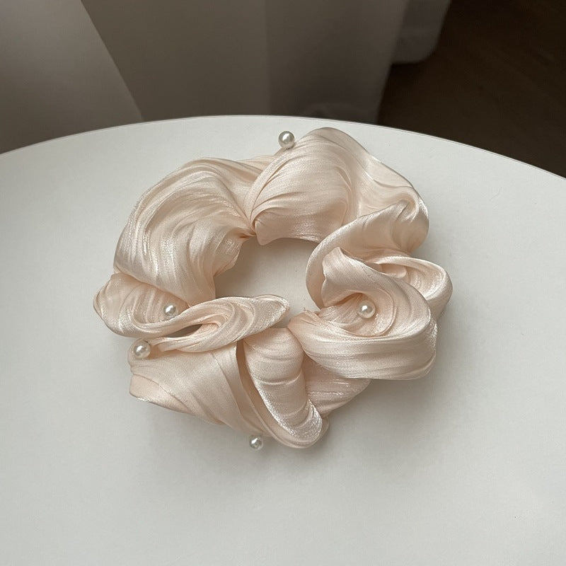 SilkWave™ Pearl Satin Scrunchie
