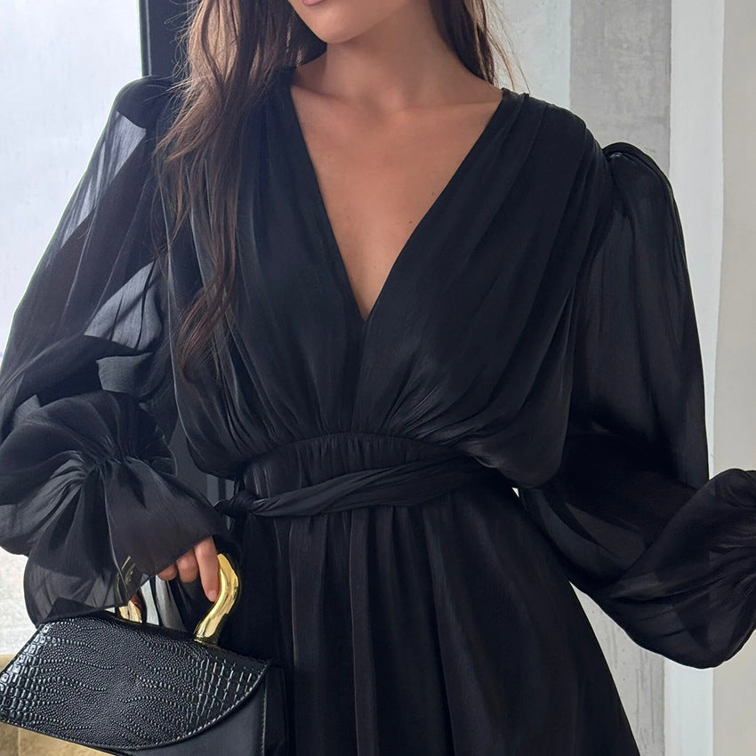SoftTailor™ Long-Sleeve A-Line Dress