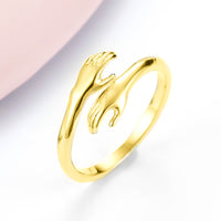 Adjustable Love Hug Couple Ring
