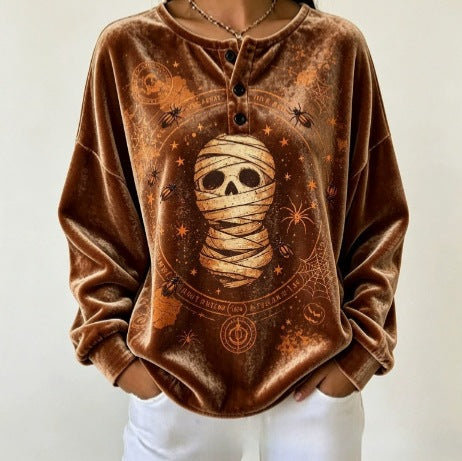 Casual Women's Halloween Pullover Hoodie